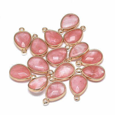 Cherry Quartz Glass Pendants