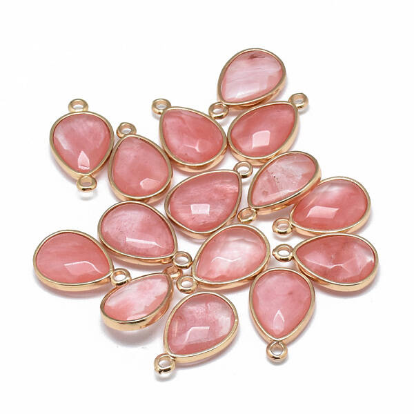 Cherry Quartz Glass Pendants
