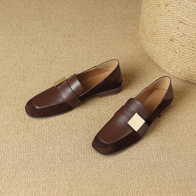 CHIKO Kesi Square Toe Block Heels Loafer Flats