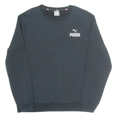 PUMA Mens Sweatshirt Black Crew Neck XL