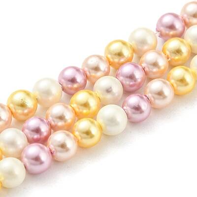 Electroplated Shell Pearl Beads Strands
