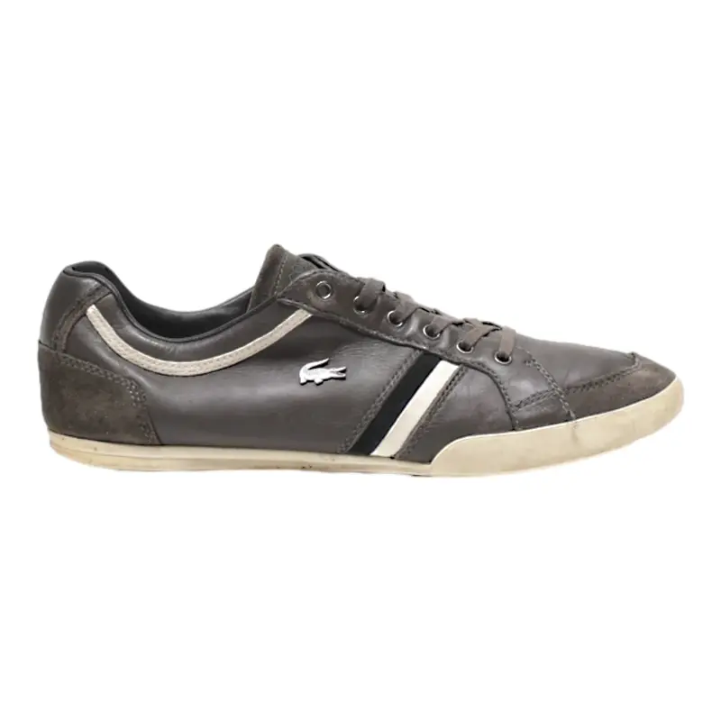 LACOSTE Sneaker Trainers Black Leather Mens UK 9.5