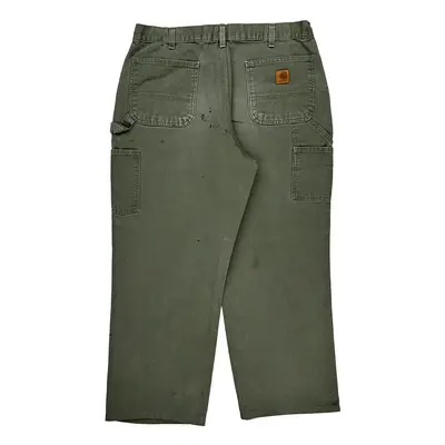 Carhartt Cargo Carpenter Trousers - 34? Waist Grey Cotton