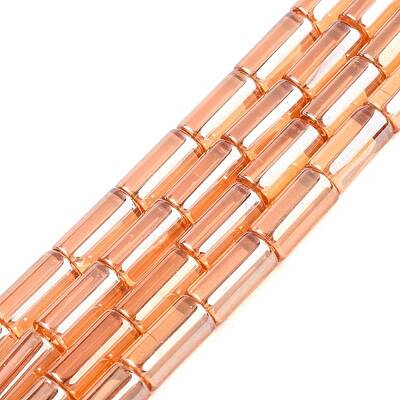 Transparent Electroplate Glass Beads Strands