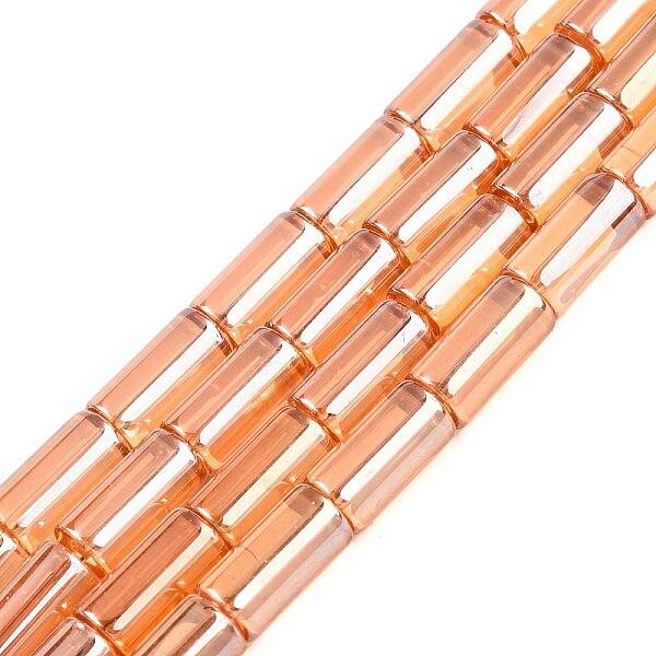 Transparent Electroplate Glass Beads Strands