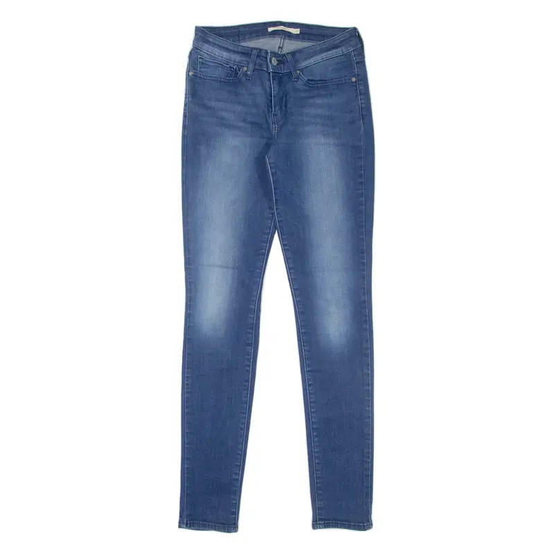 LEVI'S 711 Womens Jeans Blue Slim Skinny Stone Wash W27 L31