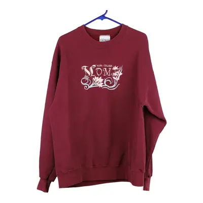Alma College Mom Genus Sweatshirt - Large Burgundy Cotton Blend