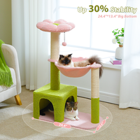 PAWZ Road Flower Cat Tree 36.6-Inch Multi-Level Cat Tower with Sisal Scratching Posts, Condo for Indoor Small Medium Cat, Top...