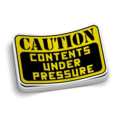 Contents Under Pressure Hard Hat Decal