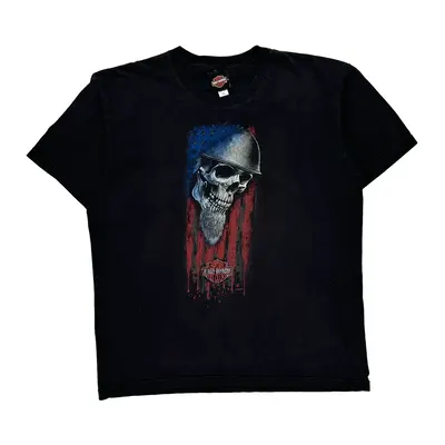 Fort Bragg Harley Davidson Graphic T-Shirt - XL Black Cotton