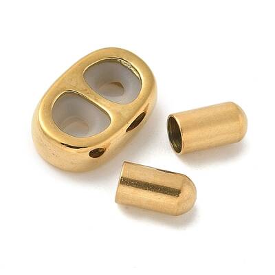 304 Stainless Steel Slider Beads and Cord End Caps