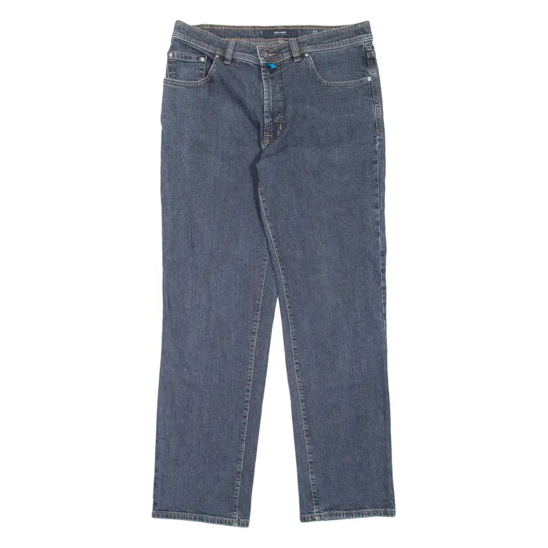 PIERRE CARDIN Dijon Mens Jeans Blue Regular Straight W34 L32