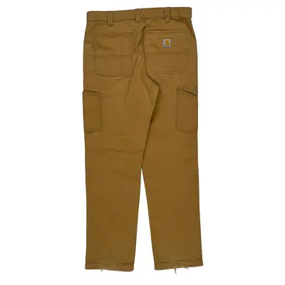 Workwear Carhartt Double Knee Carpenter Trousers - 33W 32L Brown Cotton Blend | Size: 33″ waist