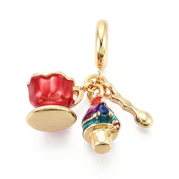 Brass Micro Pave Cubic Zirconia Pendants