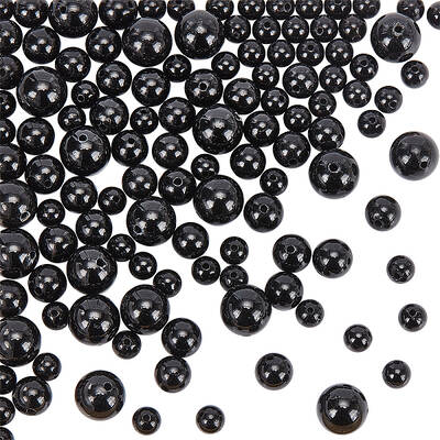 120Pcs 3 Style Natural Black Tourmaline Beads Strands