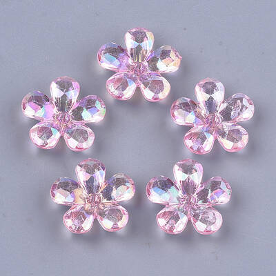 Transparent Acrylic Bead Caps
