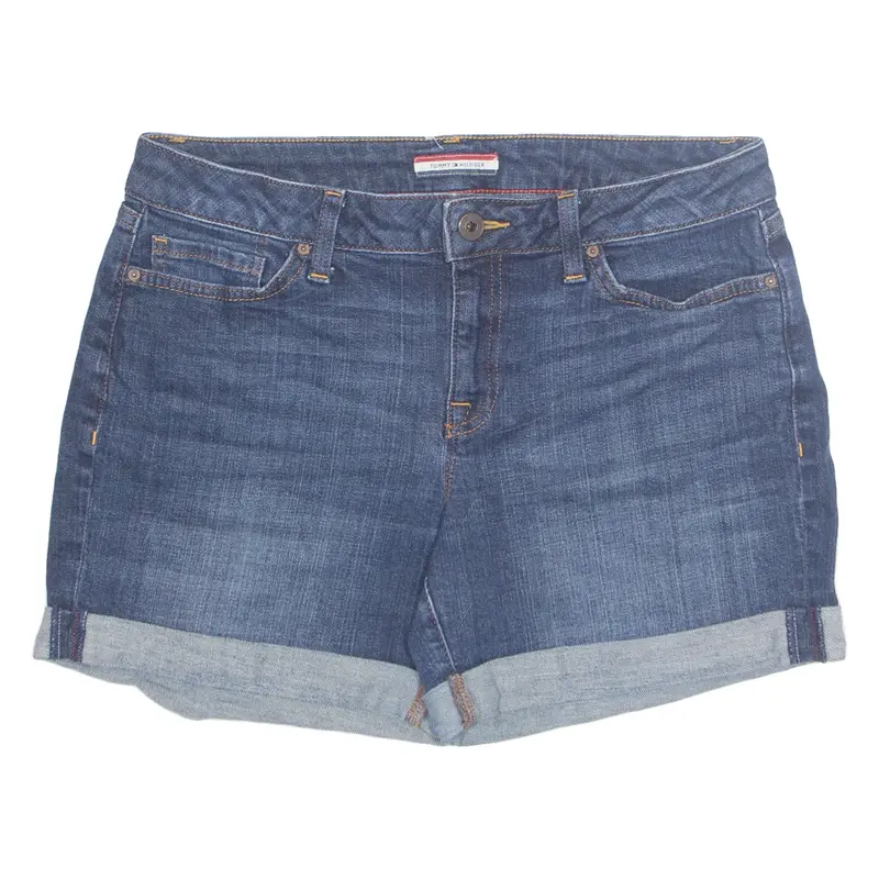 TOMMY HILFIGER Womens Denim Shorts Blue UK 8 W31