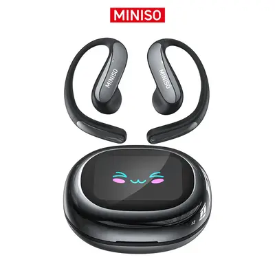 MINISO MS203 wireless Bluetooth headphones, equipped with Bluetooth 6.0 technology, features waterproof and locating function...