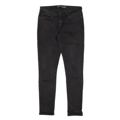 LEVI'S Mid Rise Jeans Black Denim Slim Skinny Womens W27 L32