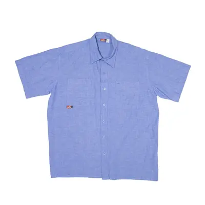 ISSA Worker Shirt Blue Short Sleeve Mens L