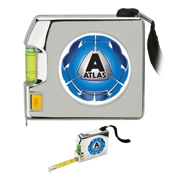 50 Custom Shorewood 12 ft. Chrome Tape Measure & Level - Metal ...
