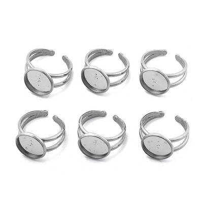Non-Tarnish 304 Stainless Steel Cuff Ring Settings