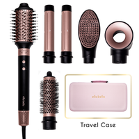 ELLA BELLA 6 in 1 Professional Hot Air Styler • Powerful Hair Dryer & Straightener Set • Styling Without Heat Damage • ...