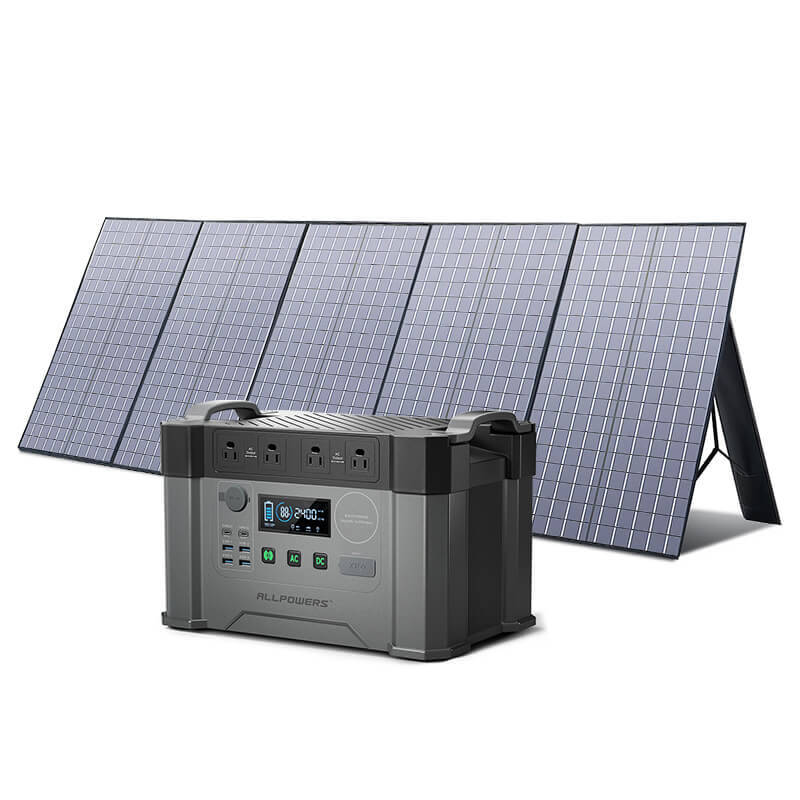 ALLPOWERS S2000 Pro Portable Power Station 2400W 1451Wh S2000 Pro+SP037 400W Solar Panel