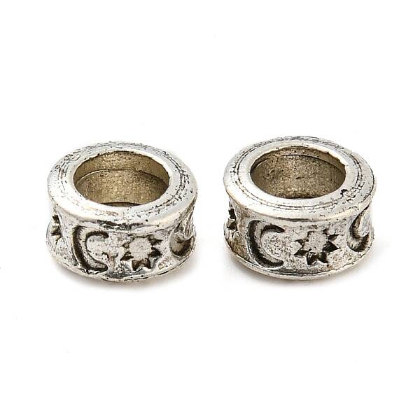Rack Plating Tibetan Style Alloy Spacer Beads