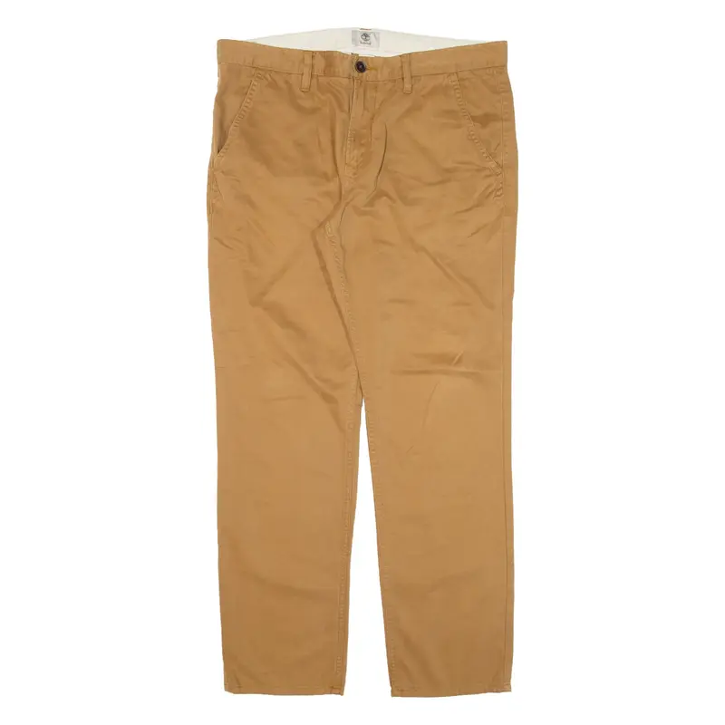 TIMBERLAND Chino Mens Trousers Brown Regular Straight W36 L30