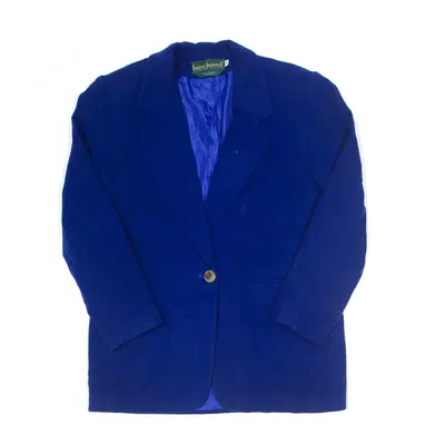 BENARD HOLTZMAN Cashmere Blend Blazer Jacket Blue 90s Womens S