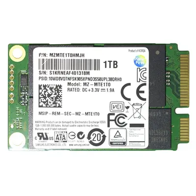Samsung MZ-MTE1T0BW | 840 EVO Series 1TB mSATA 6GB/s SATA 1GB Cache V-NAND 3bit MLC Solid State Drive