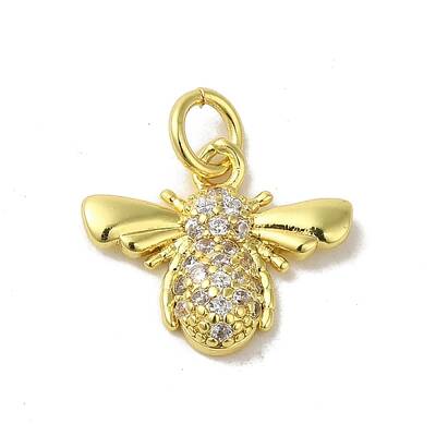 Real 18K Gold Plated Brass Pave Cubic Zirconia Pendants