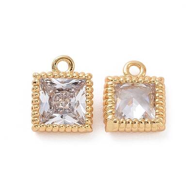 Brass Pendants with Clear Glass