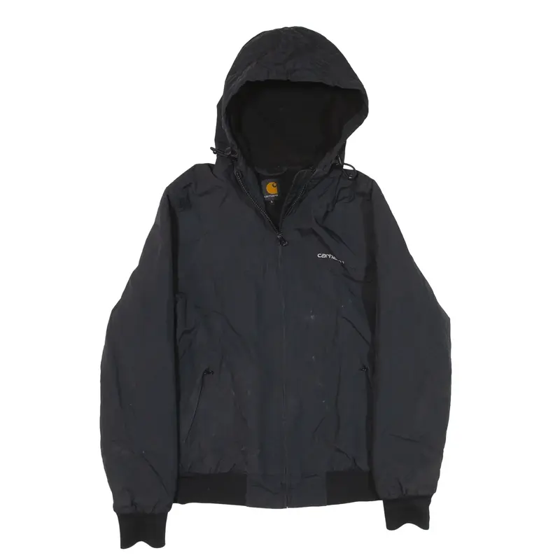 CARHARTT Fleece Lined Workwear Jacket Black Nylon Mens S