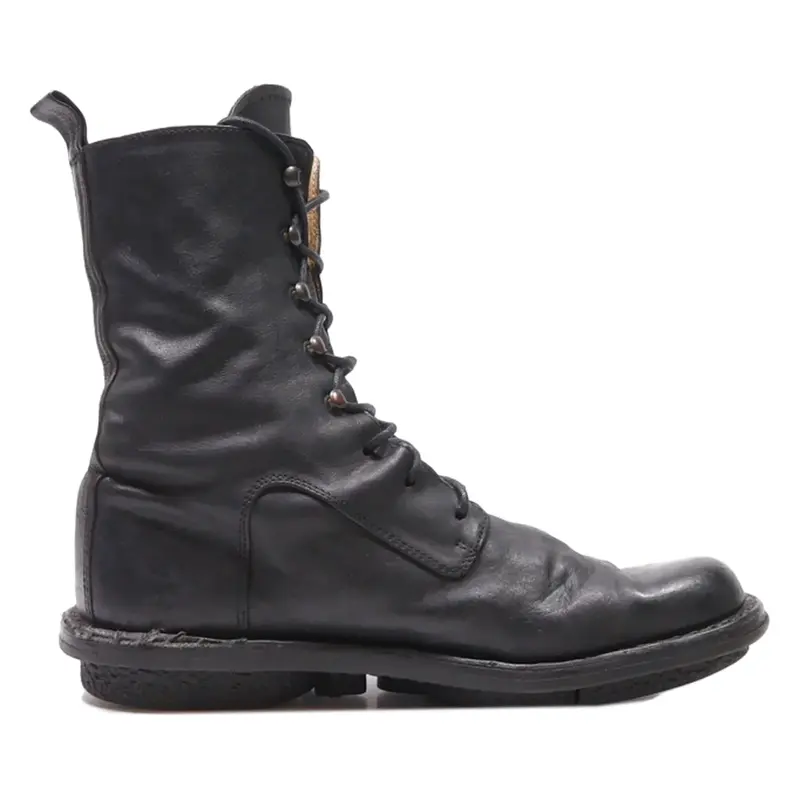 TRIPEN Combat Boots Black Leather Womens UK 6