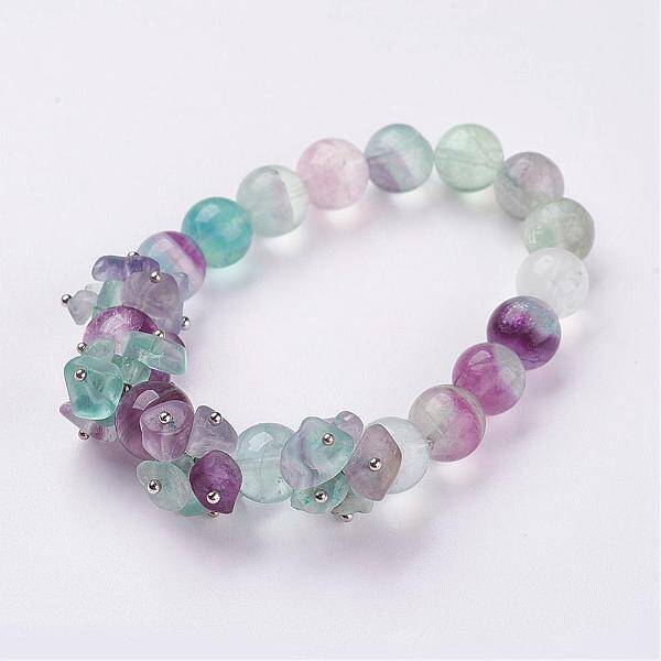Natural Fluorite Stretch Bracelets