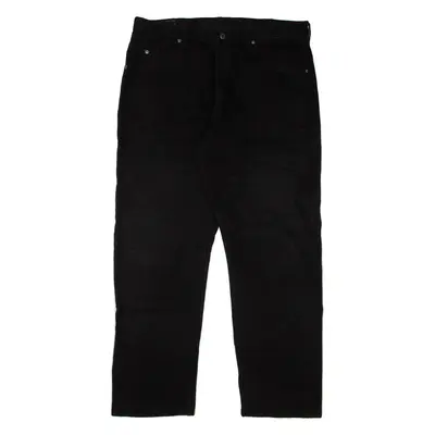 WRANGLER Mens Jeans Black Relaxed Straight W36 L30