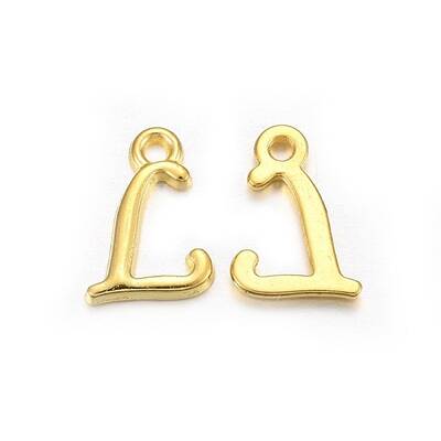 Golden Plated Alloy Letter Pendants