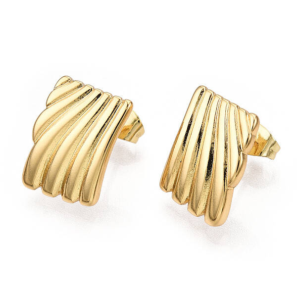 Rack Plating Brass Stud Earrings