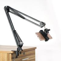 Desktop Phone Holder with 1/4 Screw Ball Head, Flexible Arm Design Phone Holder, Phone Accessories for Video Recording & Live...