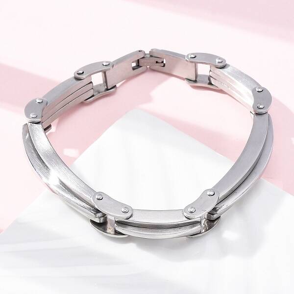 304 Stainless Steel Link Chain Bracelets for Women Men