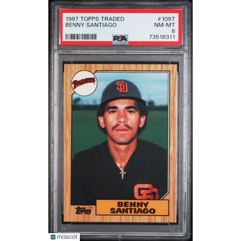 Benny Santiago PSA 1987 Topps Traded Baseball #109T 8 73516311