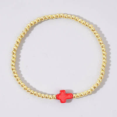 Brass Bead Stretch Bracelets for Women