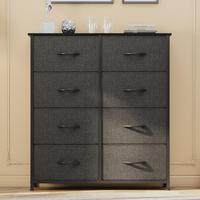 YITAHOME 8 Dresser for Bedroom, Tall Storage Dresser with 8 Drawers, Black Dresser & Chest of Drawers, Storage Drawer Organiz...