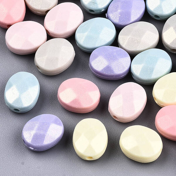 Spray Painted Acrylic Beads