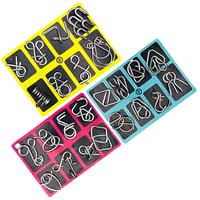 Metal Puzzle Ring 24 Piece Set High-Quality Educational Intellectual Toys IQ Brain Teaser Puzzles for Kids & Adults Unique Gi...