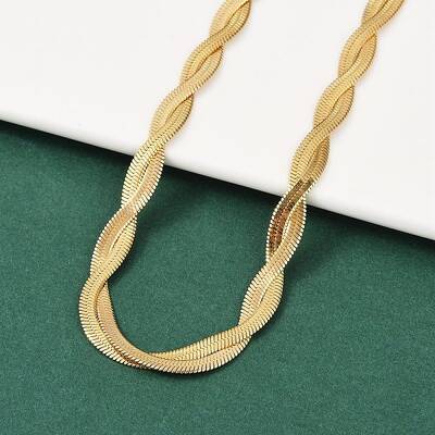 304 Stainless Steel Twist Rope Chain Necklace for Men Women