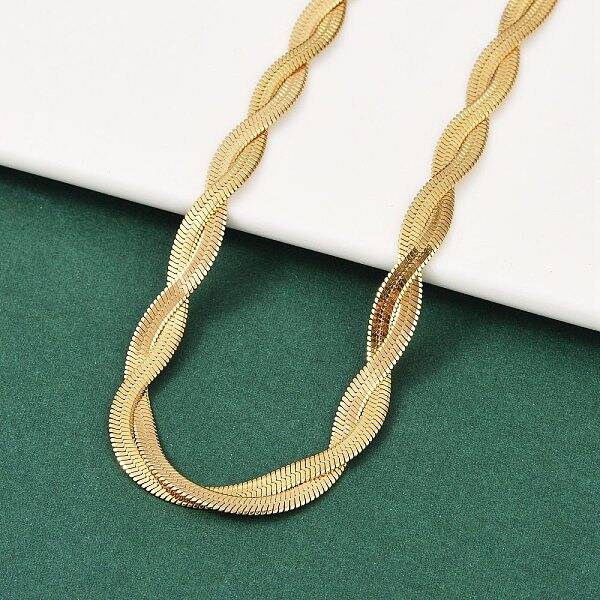 304 Stainless Steel Twist Rope Chain Necklace for Men Women