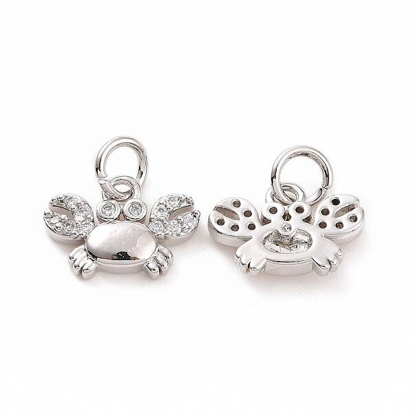 Brass Micro Pave Cubic Zirconia Pendants